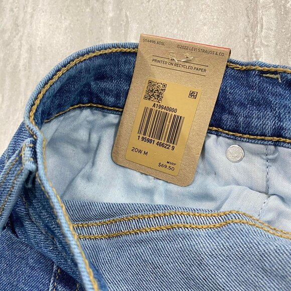 Levi's Women Ribcage Bootcut Button Fly Denim Jeans Size 20W - Picture 8 of 9